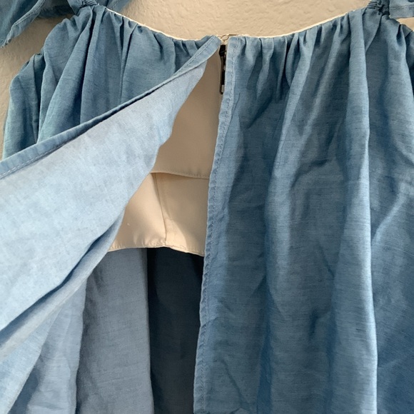 Lover + Friends Life’s a Beach Off Shoulder Peasant Top Open Back size Small - Picture 8 of 12